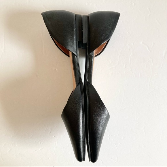 NEW NWOT J. Jill D'Orsay Flats Women 9 Pointed Toe Black Leather Business Casual - Picture 12 of 16